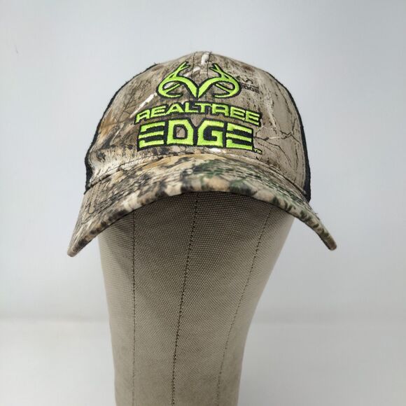 Realtree Edge Men's Snapback Mesh Back Camo Hat Brown OSFM Embroidered Logo - Picture 2 of 10